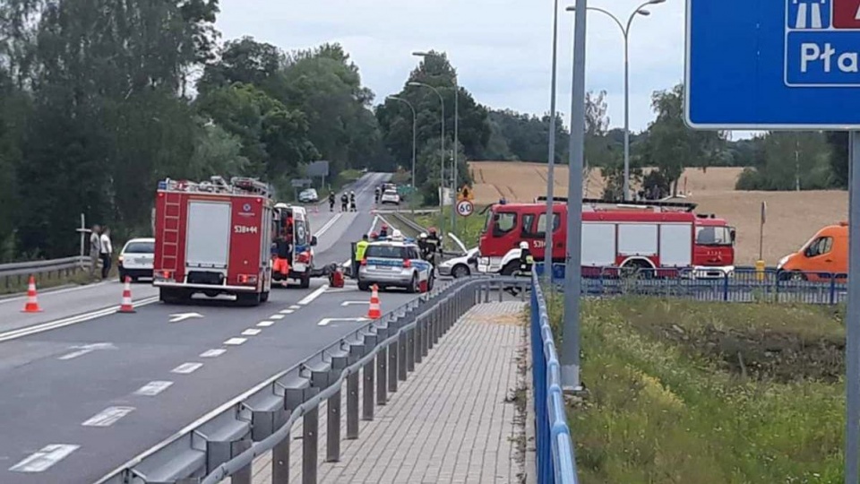 Wypadek w Warlubiu. Nie żyje motocyklista./fot. KWP Bydgoszcz