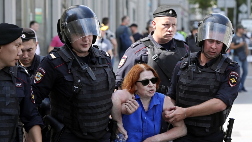 Protesty w Rosji. Fot. PAP/EPA