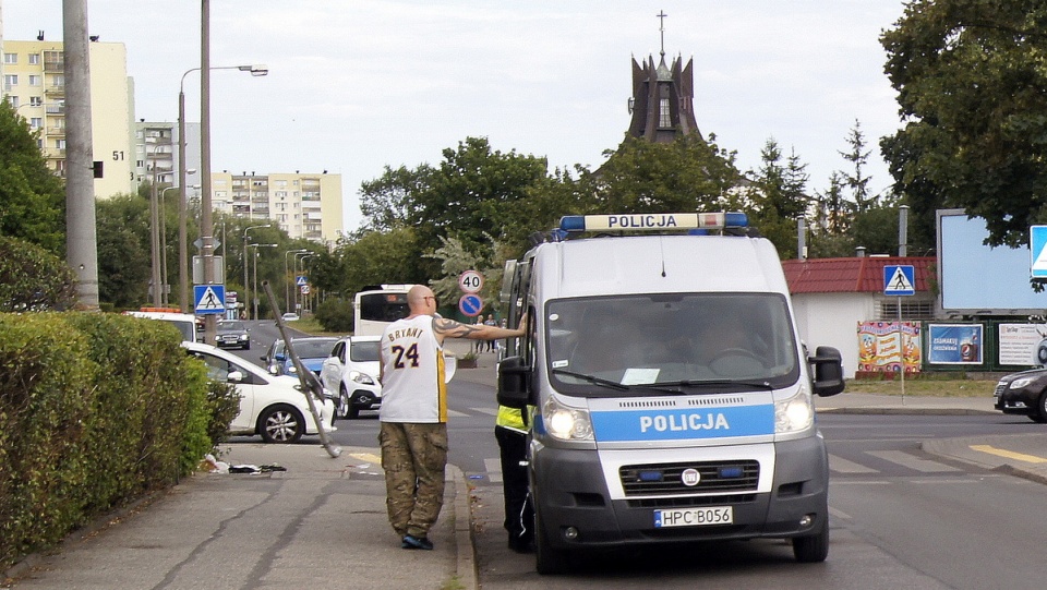 Wypadek na rogu ulic Głowackiego i Gajowej w Bydgoszczy/fot. Henryk Żyłkowski