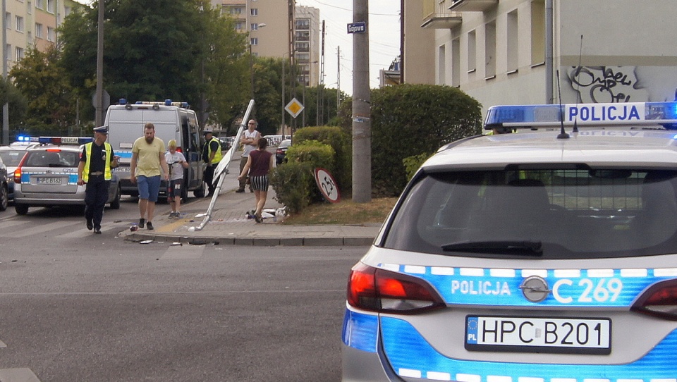 Wypadek na rogu ulic Głowackiego i Gajowej w Bydgoszczy/fot. Henryk Żyłkowski