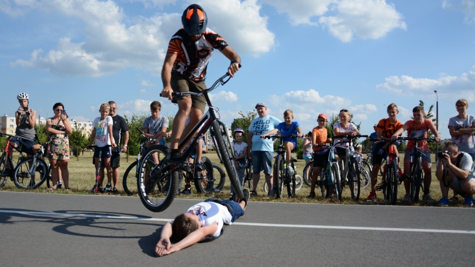 Przygotowano specjalny rowerowy happening. Fot. Sławomir Jezierski