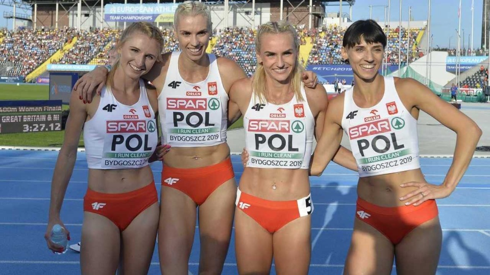 Na zdjęciu reprezentantki Polski w sztafecie 4x400 metrów na Lekkoatletycznych DME w Bydgoszczy. Druga od lewej Iga Baumgart-Witan. Fot. Paweł Skraba