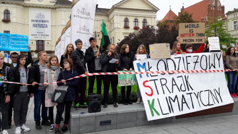 Młodzieżowy Strajk Klimatyczny w Bydgoszczy./fot. Tatiana Adonis
