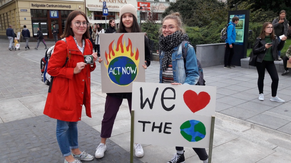 Młodzieżowy Strajk Klimatyczny w Bydgoszczy./fot. Tatiana Adonis