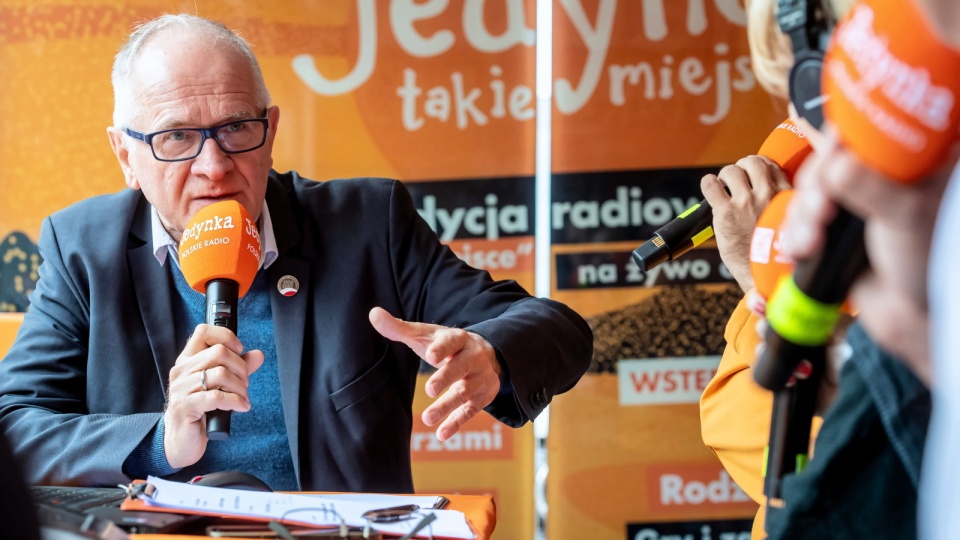 Przewodniczący Rady Mediów Narodowych Krzysztof Czabański w Brześciu Kujawskim. Fot. PAP/Tytus Żmijewski