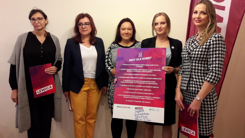 Kobiety Lewicy przedstawiły „Pakt dla kobiet”./fot. Tatiana Adonis