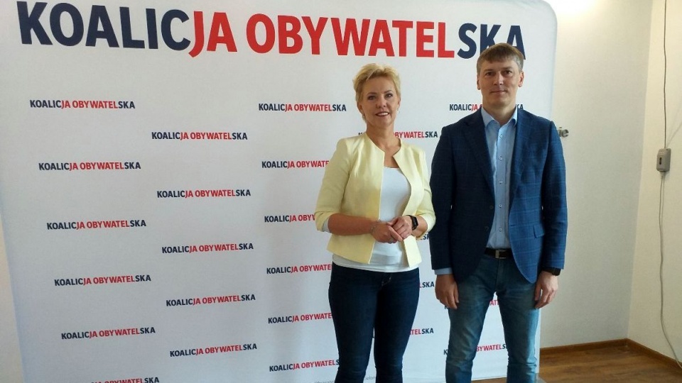 Katarzyna Lubańska i Marcin Skonieczka, KO okręgu toruńsko - włocławskiego./fot. Adriana Andrzejewska - Kuras