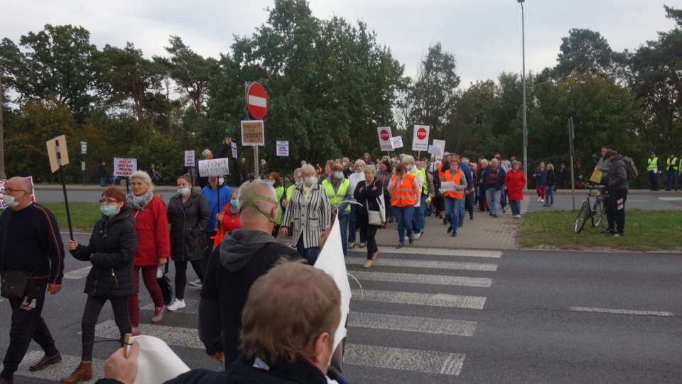 Protest mieszkańców Siernieczka na ul. Fordońskiej/fot. Andrzej Krystek