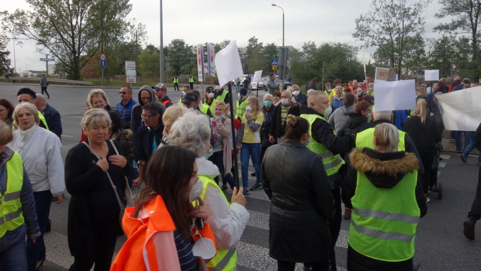 Protest mieszkańców Siernieczka na ul. Fordońskiej/fot. Andrzej Krystek