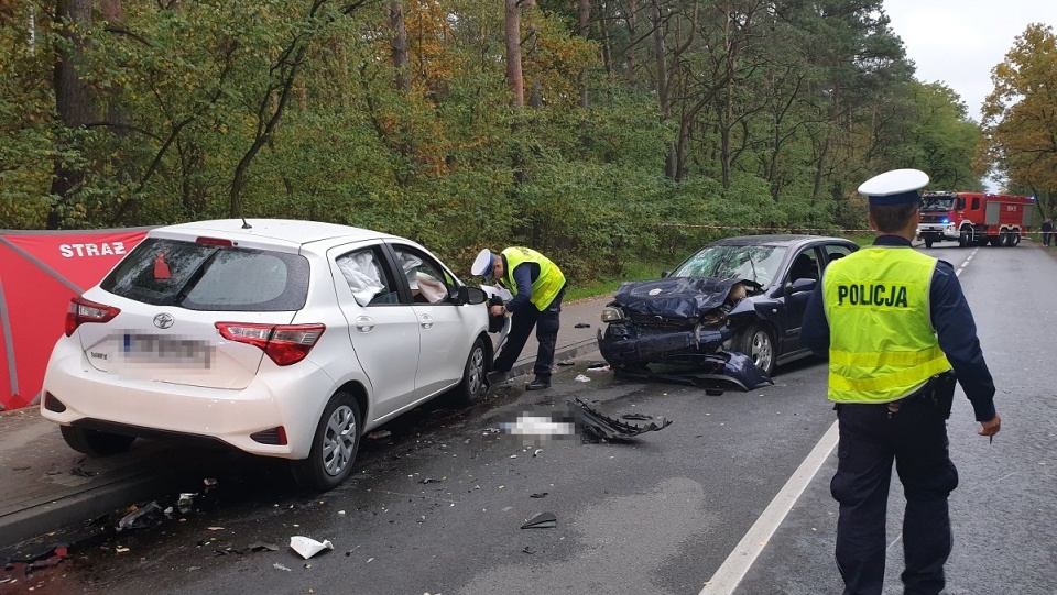 Wypadek na drodze z Włocławka do Nowej wsi./fot. Policja