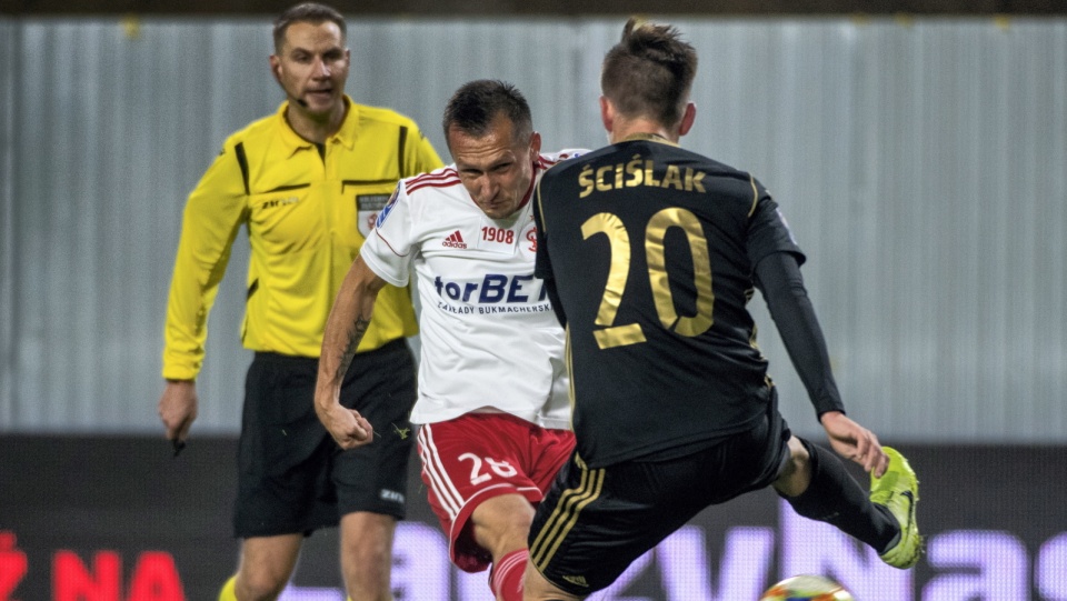 Zdjęcie z meczu ŁKS Łódź - Górnik Zabrze (2:0) w 1/16 finału piłkarskiego Pucharu Polski 2019/2020. Fot. PAP/Grzegorz Michałowski