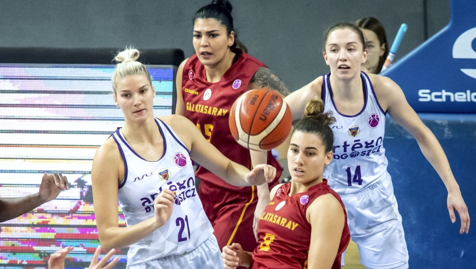 Zdjęcie z meczu Artego Bydgoszcz - Galatasaray Stambuł (79:75) w 3. kolejce Pucharu Europy koszykarek 2019/2020. Fot. PAP/Tytus Żmijewski