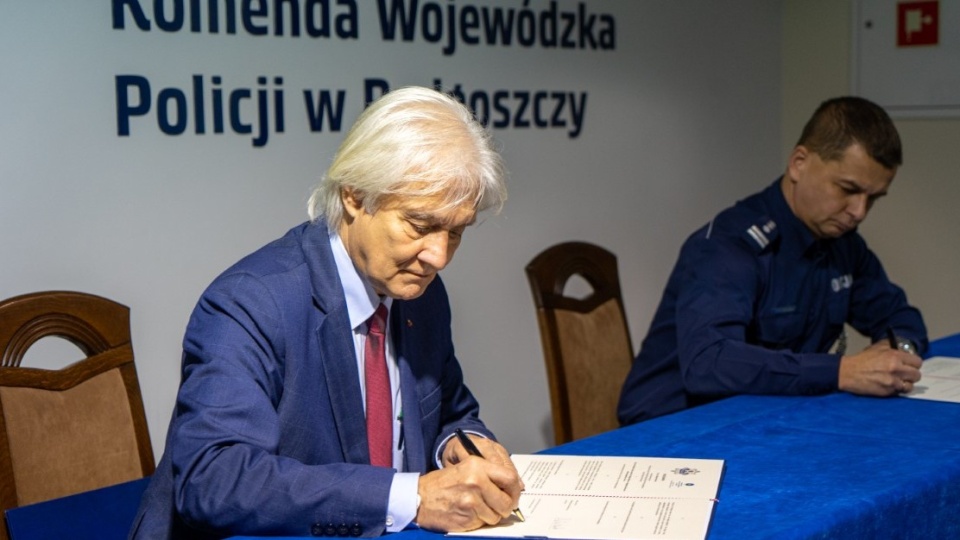 Porozumienie Collegium Medicum UMK i Komendy Wojewódzkiej Policji w Bydgoszczy/fot. KWP Bydgoszcz