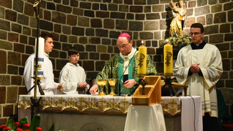 Dwudniowe uroczystości wprowadzenia relikwii błogosławionego ks. podharcmistrza Stefana Wincentego Frelichowskiego do Bazyliki Najświętszej Maryi Panny odbyły się w Inowrocławiu. Fot. Robert Sawicki