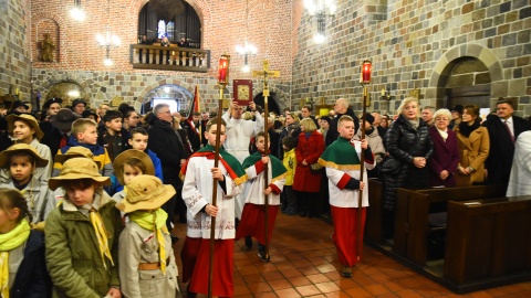 Dwudniowe uroczystości wprowadzenia relikwii błogosławionego ks. podharcmistrza Stefana Wincentego Frelichowskiego do Bazyliki Najświętszej Maryi Panny odbyły się w Inowrocławiu. Fot. Robert Sawicki