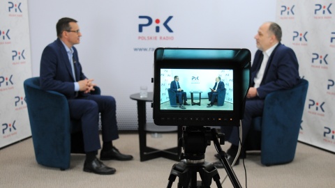 Premier Mateusz Morawiecki w Polskim Radiu PiK. Fot. Polskie Radio PiK