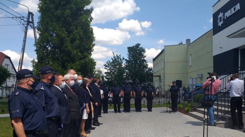 W uroczystym otwarciu posterunku w Sadkach brali udział funkcjonariusze, władze województwa i gminy. Fot. Jolanta Fischer