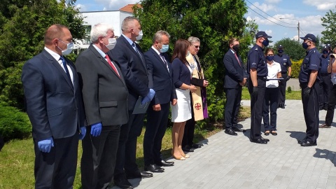W uroczystym otwarciu posterunku w Sadkach brali udział funkcjonariusze, władze województwa i gminy. Fot. Jolanta Fischer