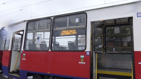 Testowy przejazd tramwaju na nowym torowisku przy ul. Kujawskiej w Bydgoszczy/fot. Janusz Wiertel