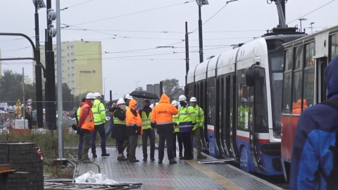 Testowy przejazd tramwaju na nowym torowisku przy ul. Kujawskiej w Bydgoszczy/fot. Janusz Wiertel