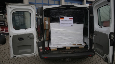 50 tysięcy jednorazowych maseczek to prezent dla Bydgoszczy od partnerskiego, niemieckiego miasta Mannheim/fot. nadesłane
