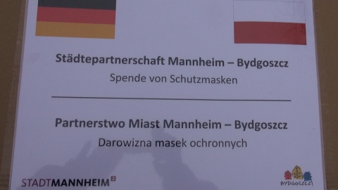 50 tysięcy jednorazowych maseczek to prezent dla Bydgoszczy od partnerskiego, niemieckiego miasta Mannheim/fot. Janusz Wiertel