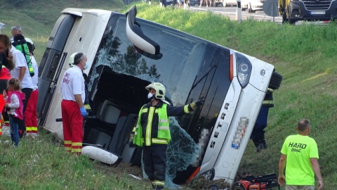 Wypadek polskiego autokaru na Węgrzech. Turyści wracali z Bułgarii
