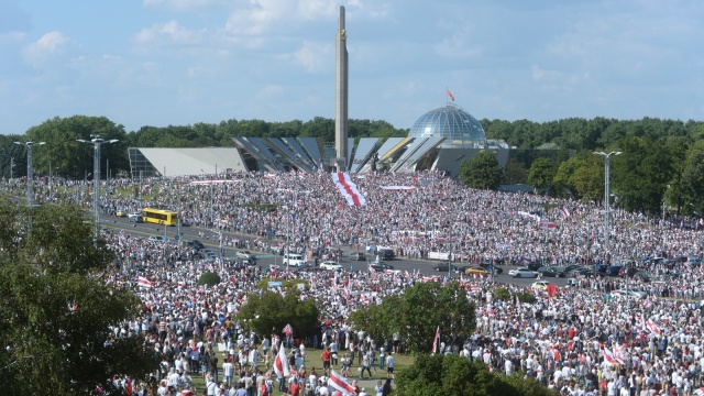 Na wiecu w centrum Mińska żądania wolnych wyborów i dymisji Łukaszenki