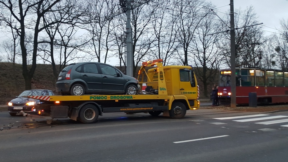 Wypadek na Szosie Lubickiej w Toruniu/fot. Katarzyna Prętkowska