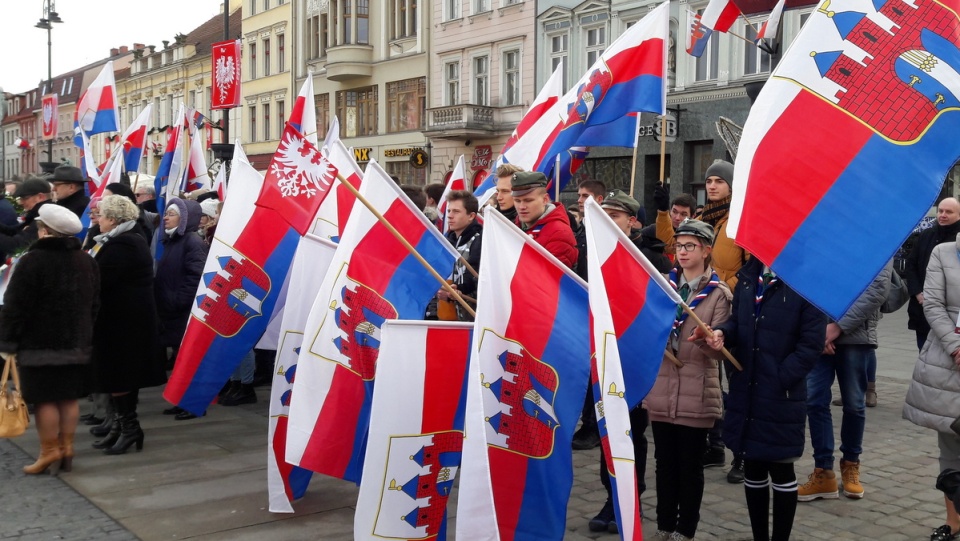 20 stycznia 1920 roku Bydgoszcz wróciła do wolnej Polski, co wspominano na Starym Rynku./fot. Tatiana Adonis