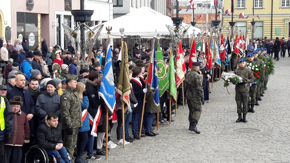 20 stycznia 1920 roku Bydgoszcz wróciła do wolnej Polski, co wspominano na Starym Rynku./fot. Tatiana Adonis