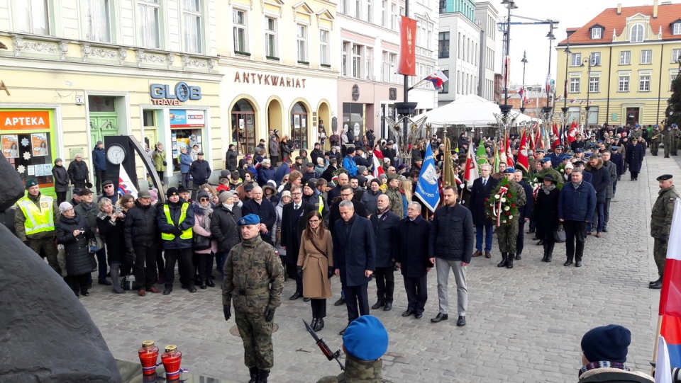 20 stycznia 1920 roku Bydgoszcz wróciła do wolnej Polski, co wspominano na Starym Rynku./fot. Tatiana Adonis