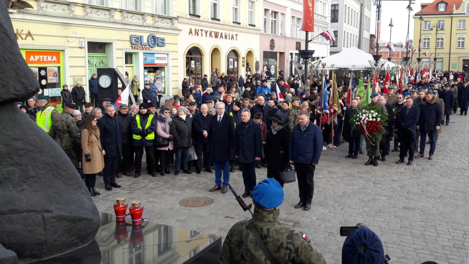 20 stycznia 1920 roku Bydgoszcz wróciła do wolnej Polski, co wspominano dzis na Starym Rynku./fot. Tatiana Adonis