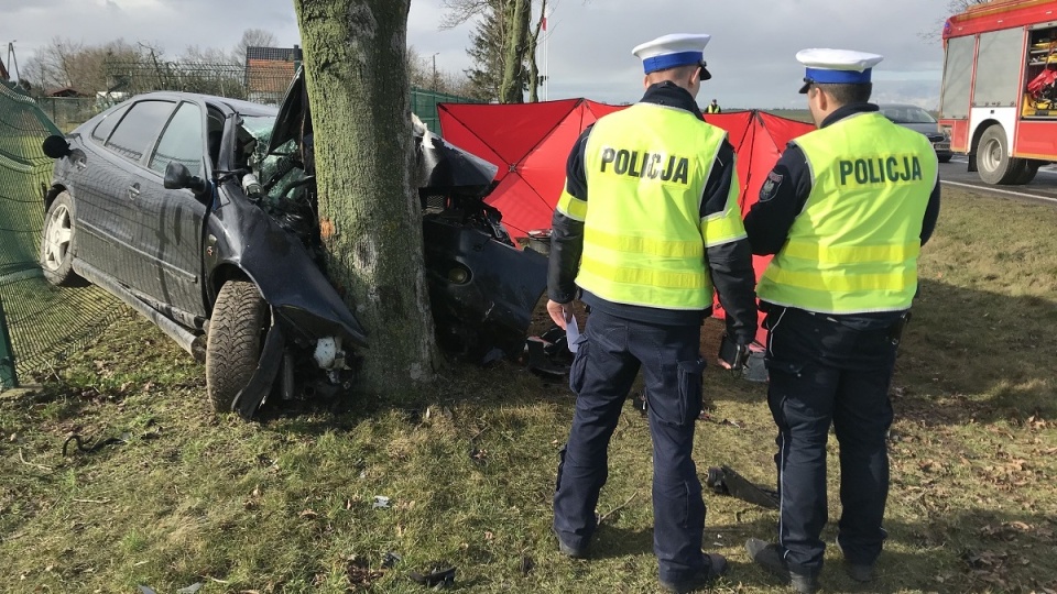 Na miejscu pracowali policjanci nakielskiego referatu ruchu drogowego oraz pionu kryminalnego. Fot. Policja