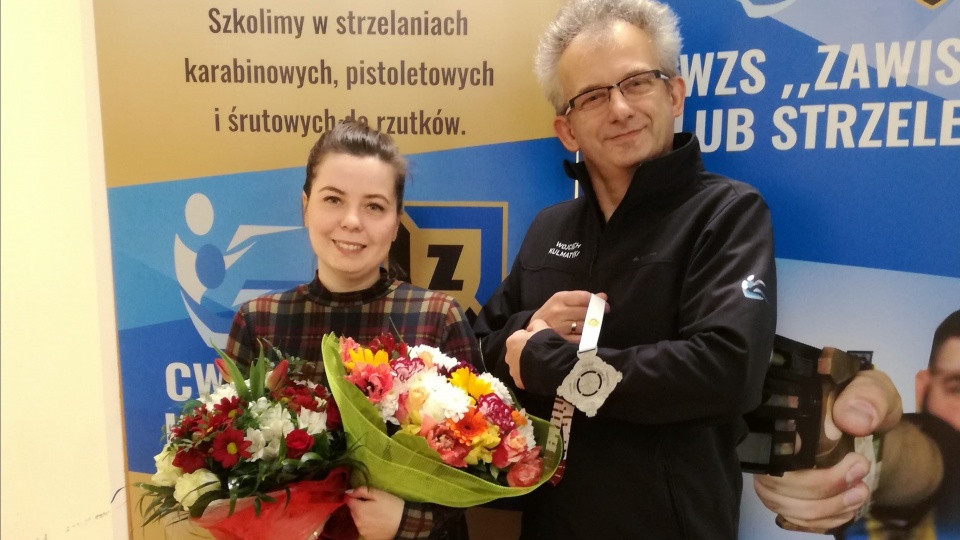 Na zdjęciu Klaudia Breś z trenerem Wojciechem Kulmatyckim. Fot. Bartosz Kustra