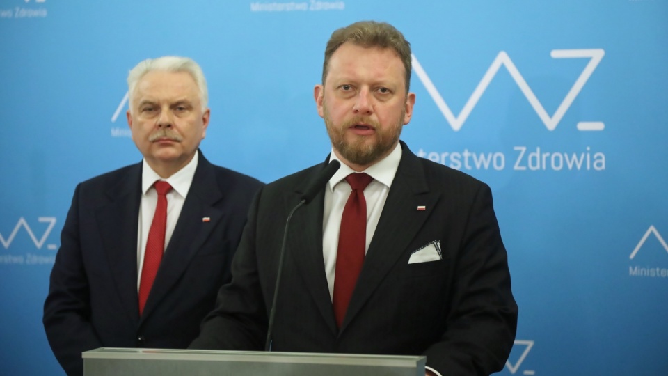 Szumowski na konferencji prasowej poinformował, że potwierdzono cztery nowe przypadki koronawirusa w Polsce. Fot. PAP/Wojciech Olkuśnik
