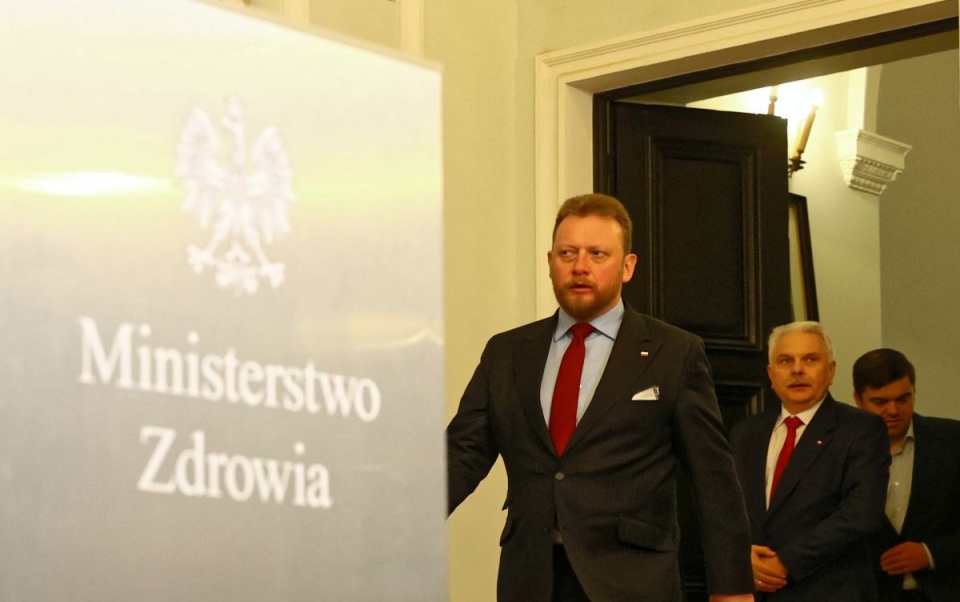 Minister zdrowia Łukasz Szumowski podczas konferencji prasowej nt. sytuacji sanitarno-epidemiologicznej w Polsce/fot. Leszek Szymański, PAP