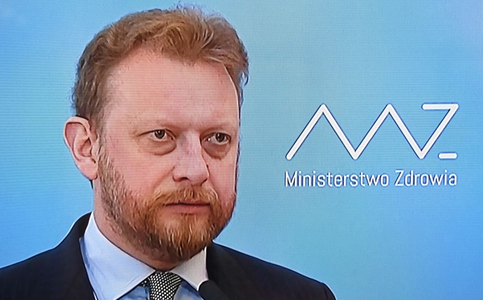 Transmisja konferencji prasowej ministra zdrowia Łukasza Szumowskiego/fot. Radek Pietruszka, PAP