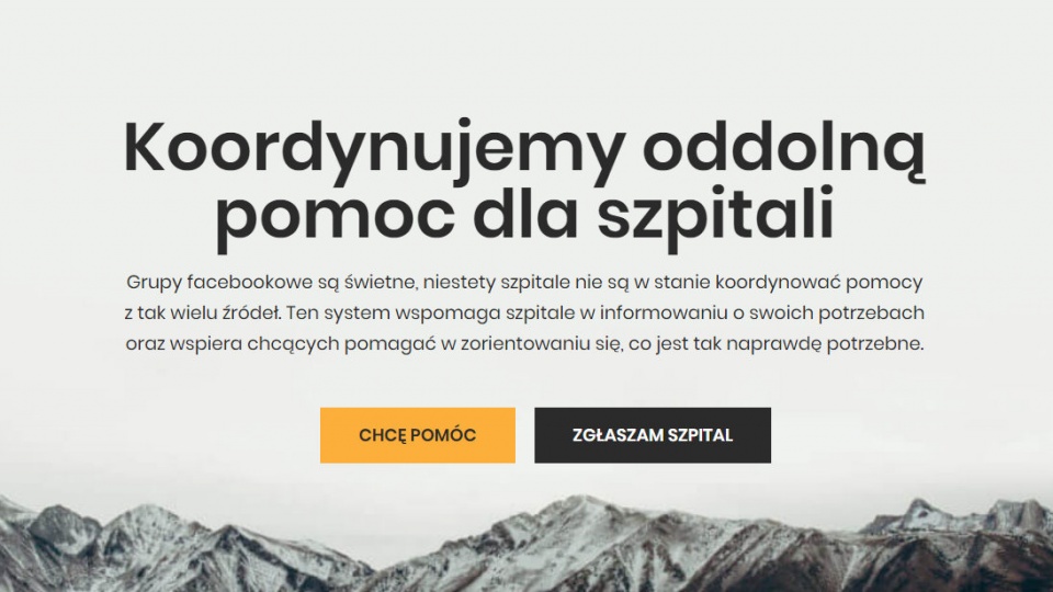 Zrzut ekranu ze strony: wsparciedlaszpitala.pl