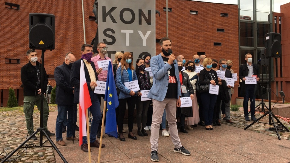 Protest w obronie sędziego Tulei w Bydgoszczy/fot. Elżbieta Rupniewska