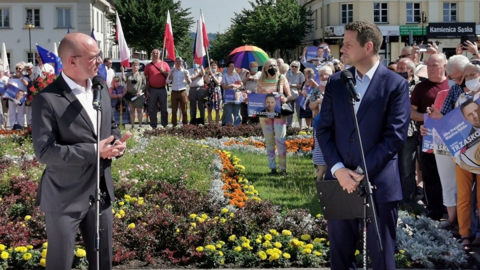 Rafał Trzaskowski, kandydat na prezydenta Polski, podczas wizyty we Włocławku./fot. Wojciech Alabrudziński