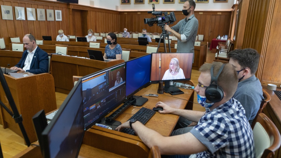 XXIII sesja sejmiku wojewodztwa przeprowadzona była w trybie zdalnym. Fot. Mikolaj Kuras dla UMWKP