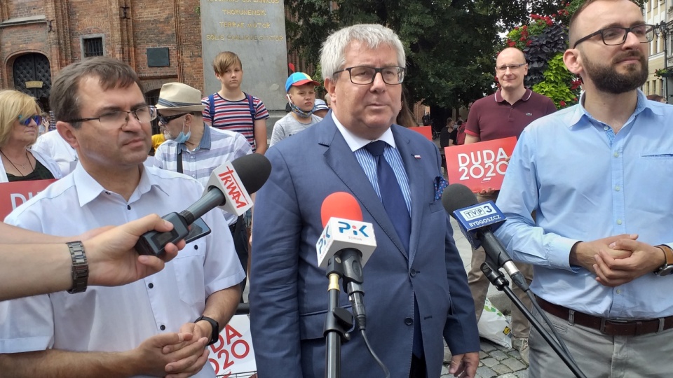 Konferencja Ryszarda Czarneckiego i Zbigniewa Girzyńskiego w Toruniu. Fot. Adriana Andrzejewska-Kuras