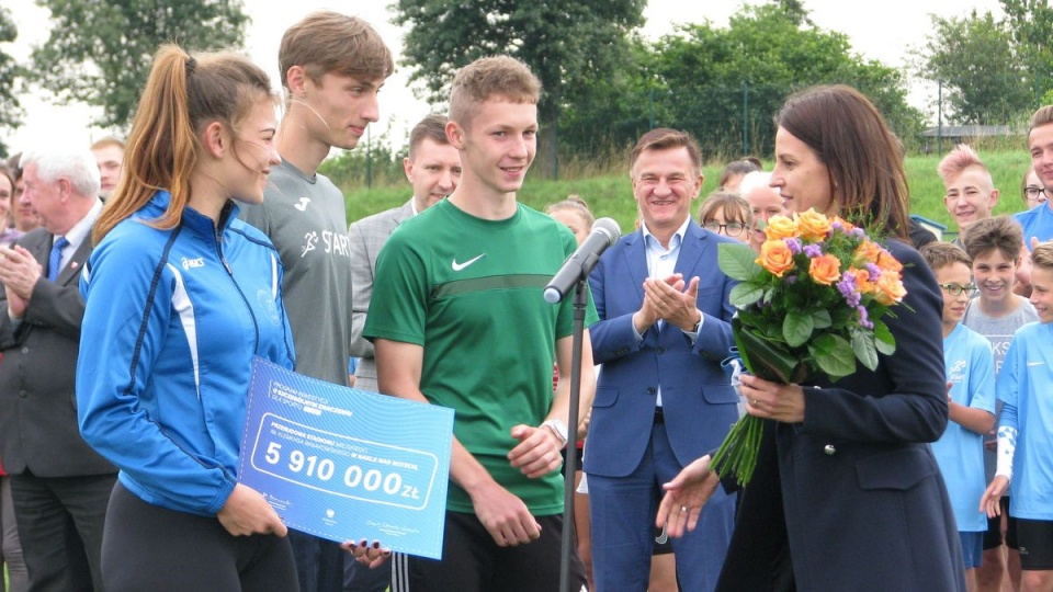 Minister sportu Danuta Dmowska-Andrzejuk w Nakle nad Notecią/fot. Michał Jędryka