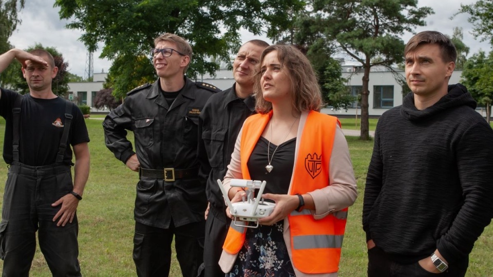 Naukowcy UTP szkolili strażaków z obsługi dronów/fot. materiały UTP