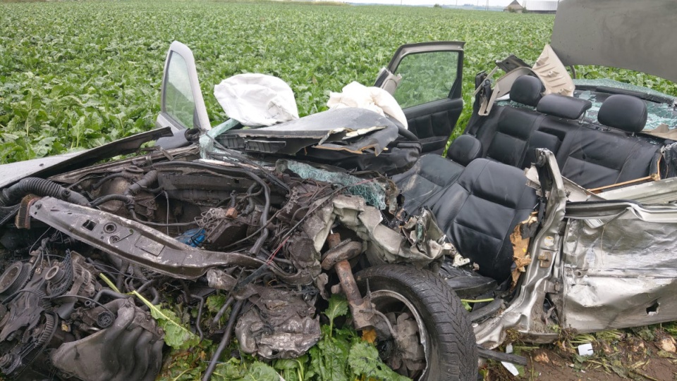 Wypadek w miejscowości Łaszewo (powiat brodnicki)/fot. mat. policji