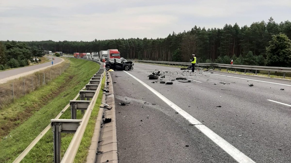 Droga była zablokowana do około 12.00. Fot. Policja