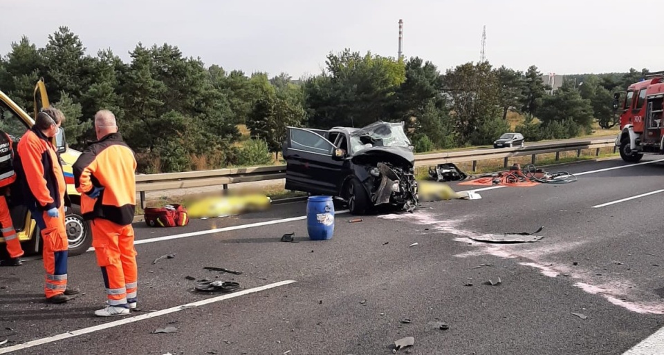 Droga była zablokowana do około 12.00. Fot. Policja