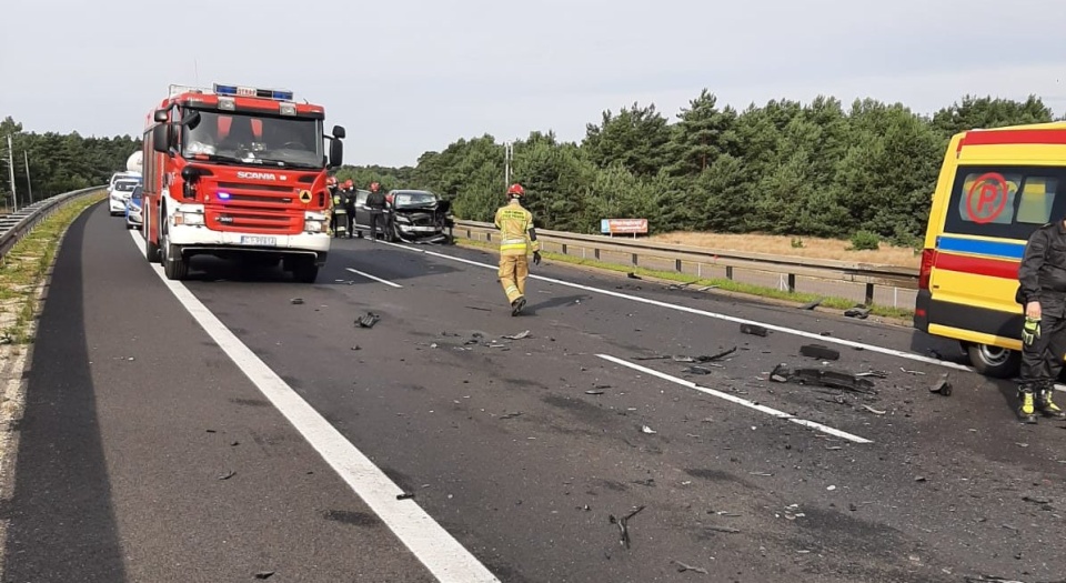 Droga była zablokowana do około 12.00. Fot. Policja