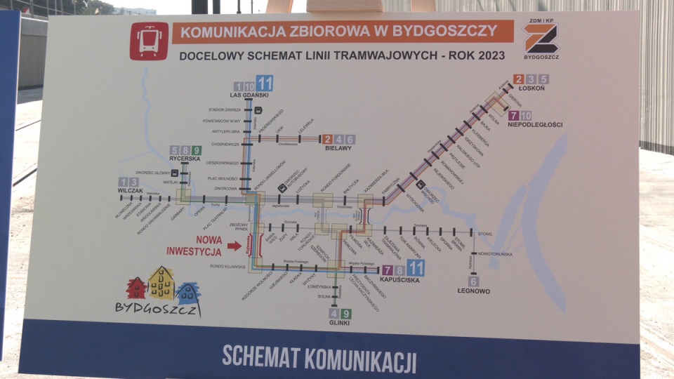 Konferencja dotycząca kursowania tramwajów na ul. Kujawskiej w Bydgoszczy/fot. Janusz Wiertel